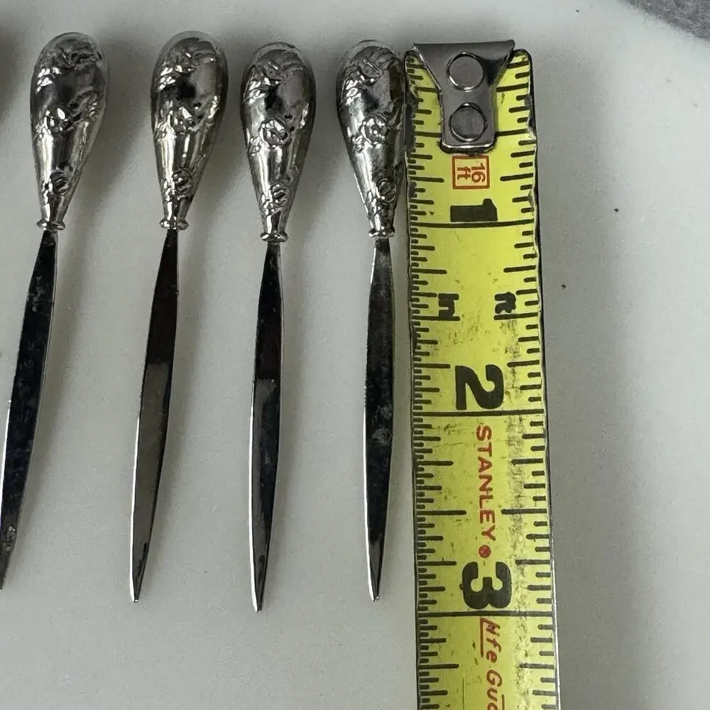 Vintage Sterling Silver Cocktail Olive Appetizer Picks Set Of 11 ￼